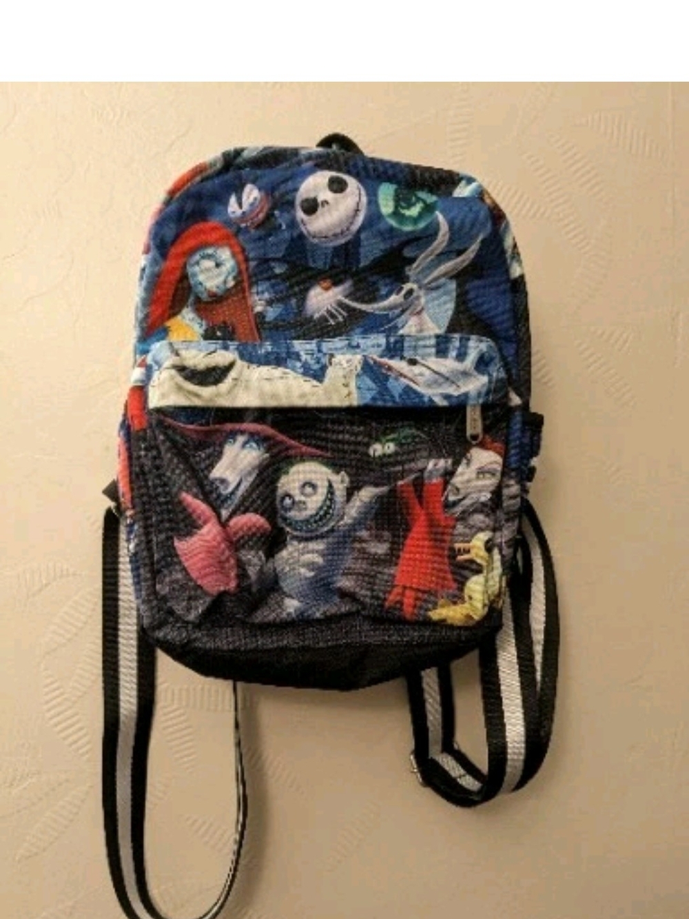 Disney Nightmare Before Christmas Jack And Sally Skellington 12" Deluxe Backpack